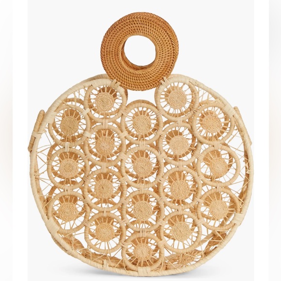 cult gaia Handbags - Cult Gaia Stella Large Raffia Woven Tote Bag NEW